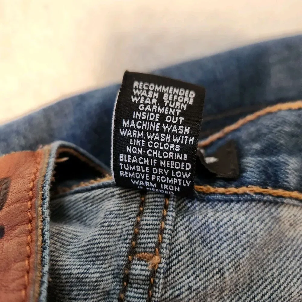 Y2K Polo Jeans Co Boys 20 Blue Denim Jeans Straight Leg Ralph Lauren 30x29.5 Vtg